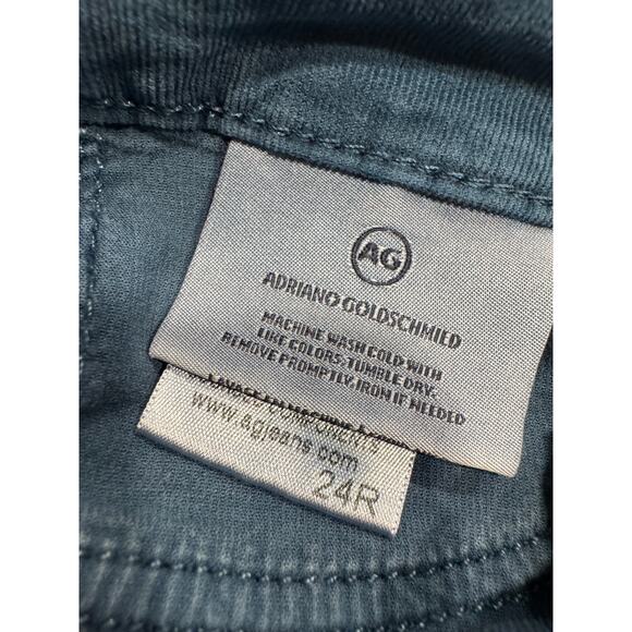 AG Adriano Goldschmied Legging Ankle Velvet Corduroy Super Skinny Pants 24R Blue - Picture 5 of 8